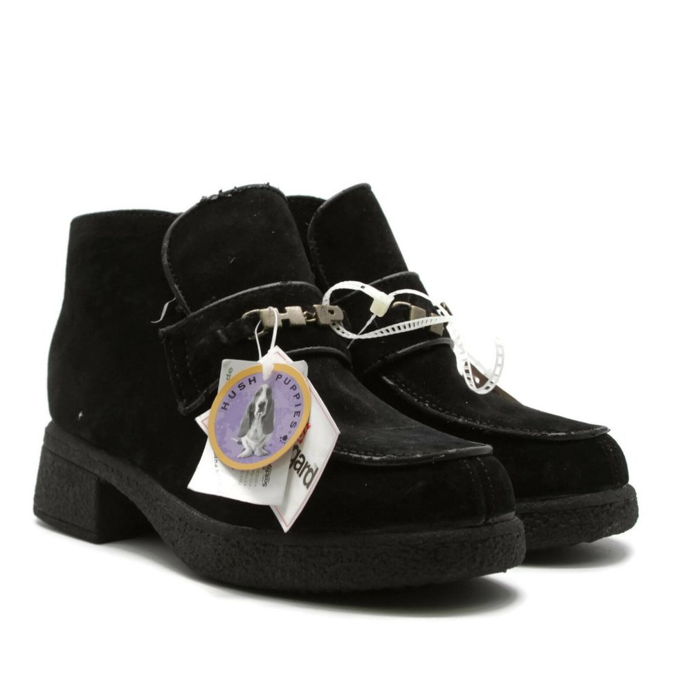 HUSH PUPPIES Womens H80502 Black Suede Waterproof